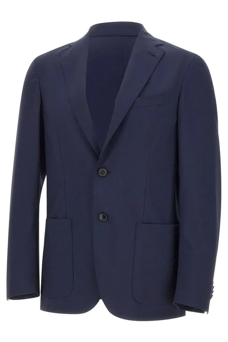 New With Tags Corneliani Navy Blue Stretch Blazer Jacket Size 50R/40R $1595.00